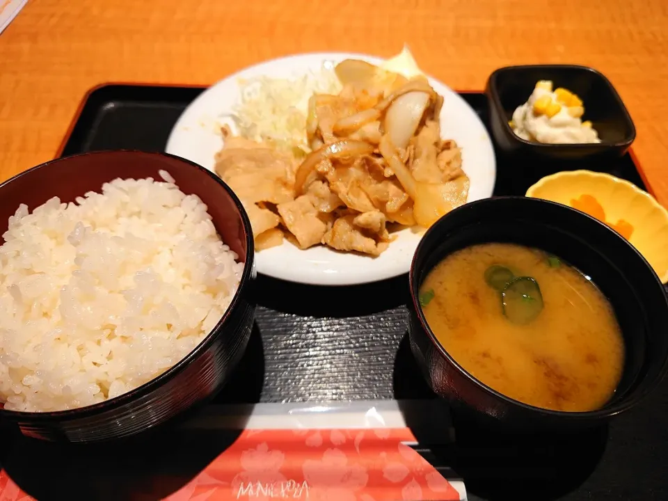 ★今日のランチ★
❇️生姜焼き定食(魚民　650円！)|☆Chieco☆さん