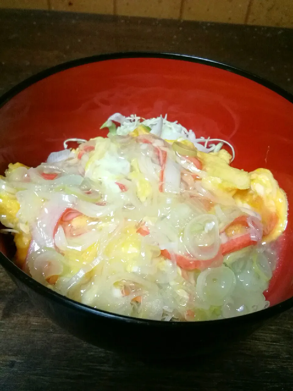 カニかま玉子のあんかけどんぶり🍜|にんにくと唐辛子が特に好き❤️(元シャリマー)さん