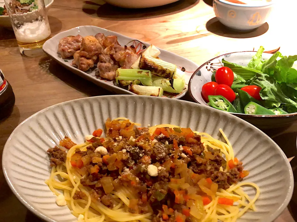 ミートソーススパゲティ・焼き鳥|くり子さん