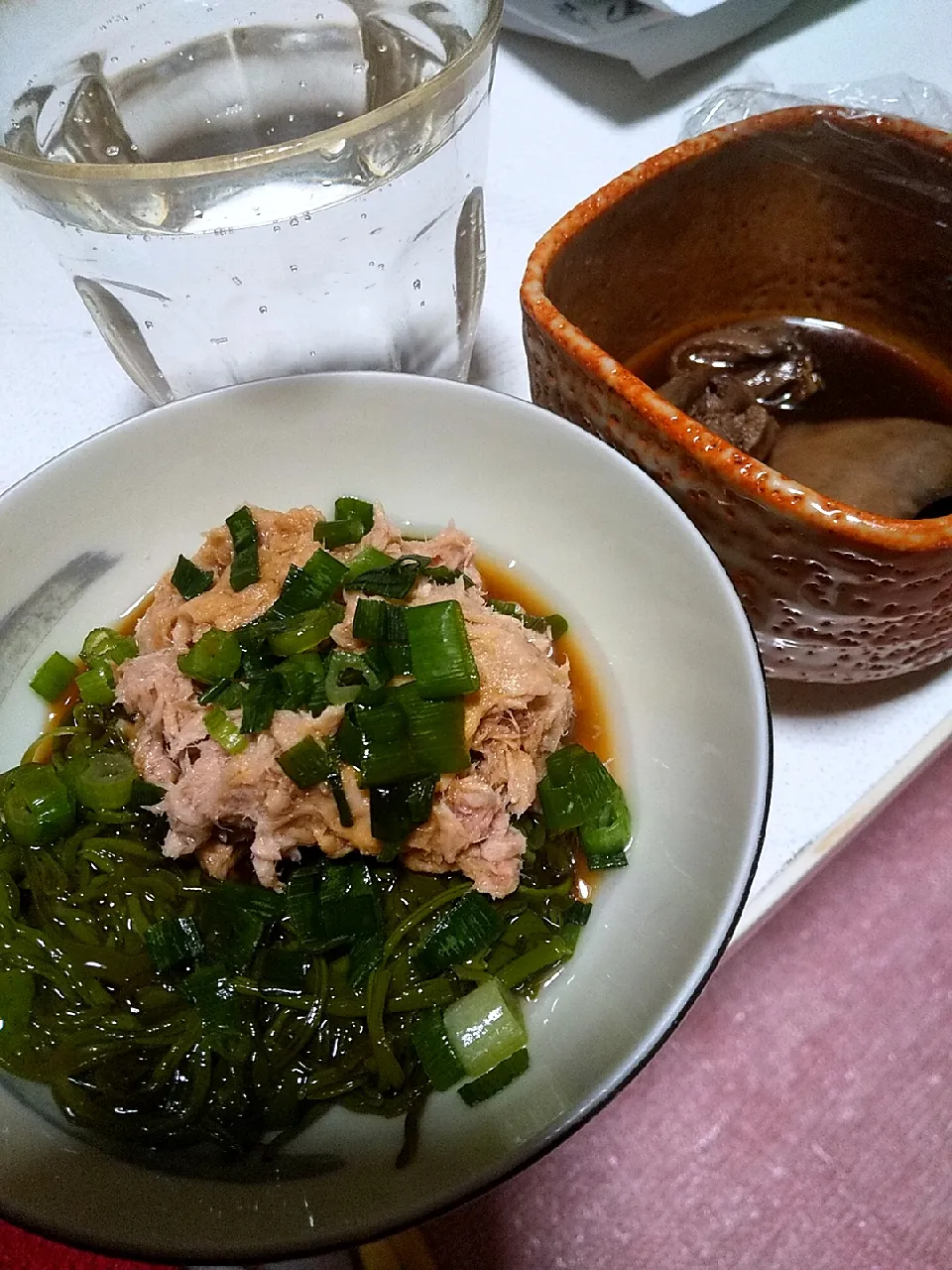 今日の晩酌
※めかぶツナ和え
※鶏レバー甘辛煮
※焼酎ハイボール|れあMIXさん