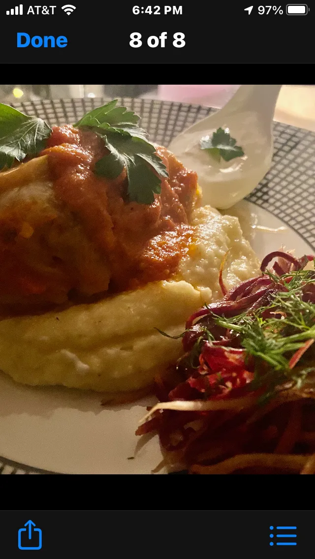 Veal Stuffed Cabbage with a Tomato Sauce Mashed Potatoes & Buttered Dill Carrots|Christine pavelkaさん