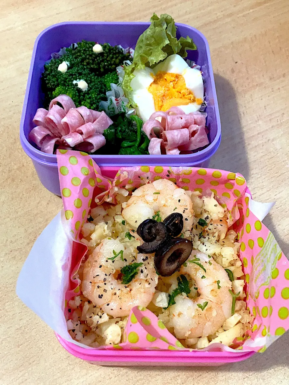 カリフラワーライスのエビピラフ弁当🦐|matumotommさん