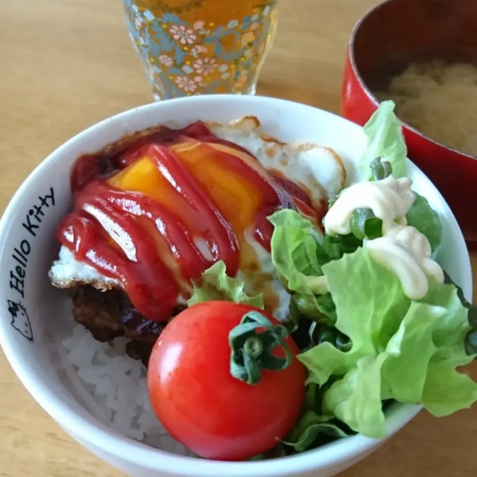 ハンバーグ丼|しまだ ちえこさん