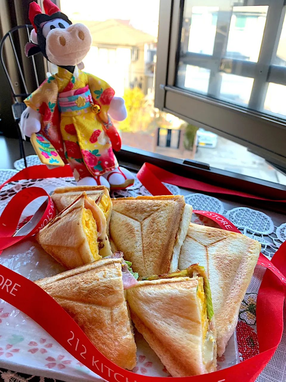 ホットサンド焼きました♡|ビーグルさん