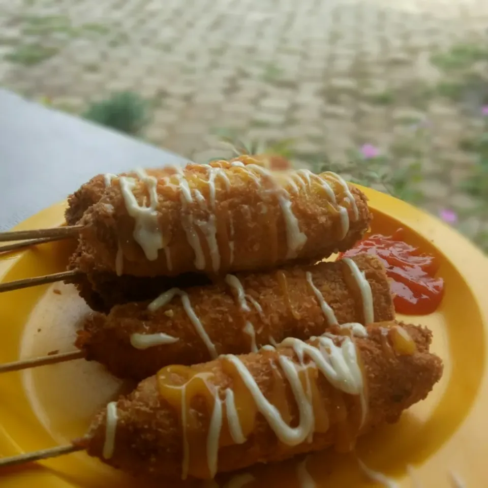 Snapdishの料理写真:corn dog|MoMaKaさん