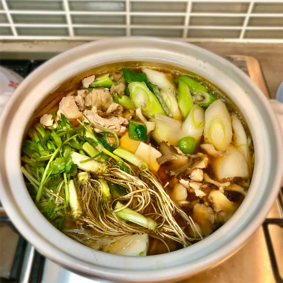 仙台名物🎋鴨だしでせり鍋|わたげさん