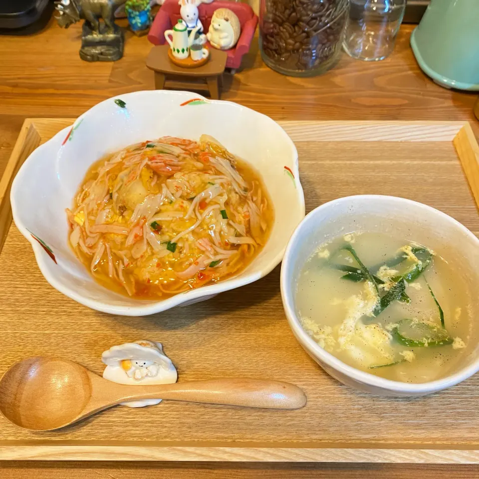 ・餡掛け炒飯・水餃子スープ|まぁちゃんさん