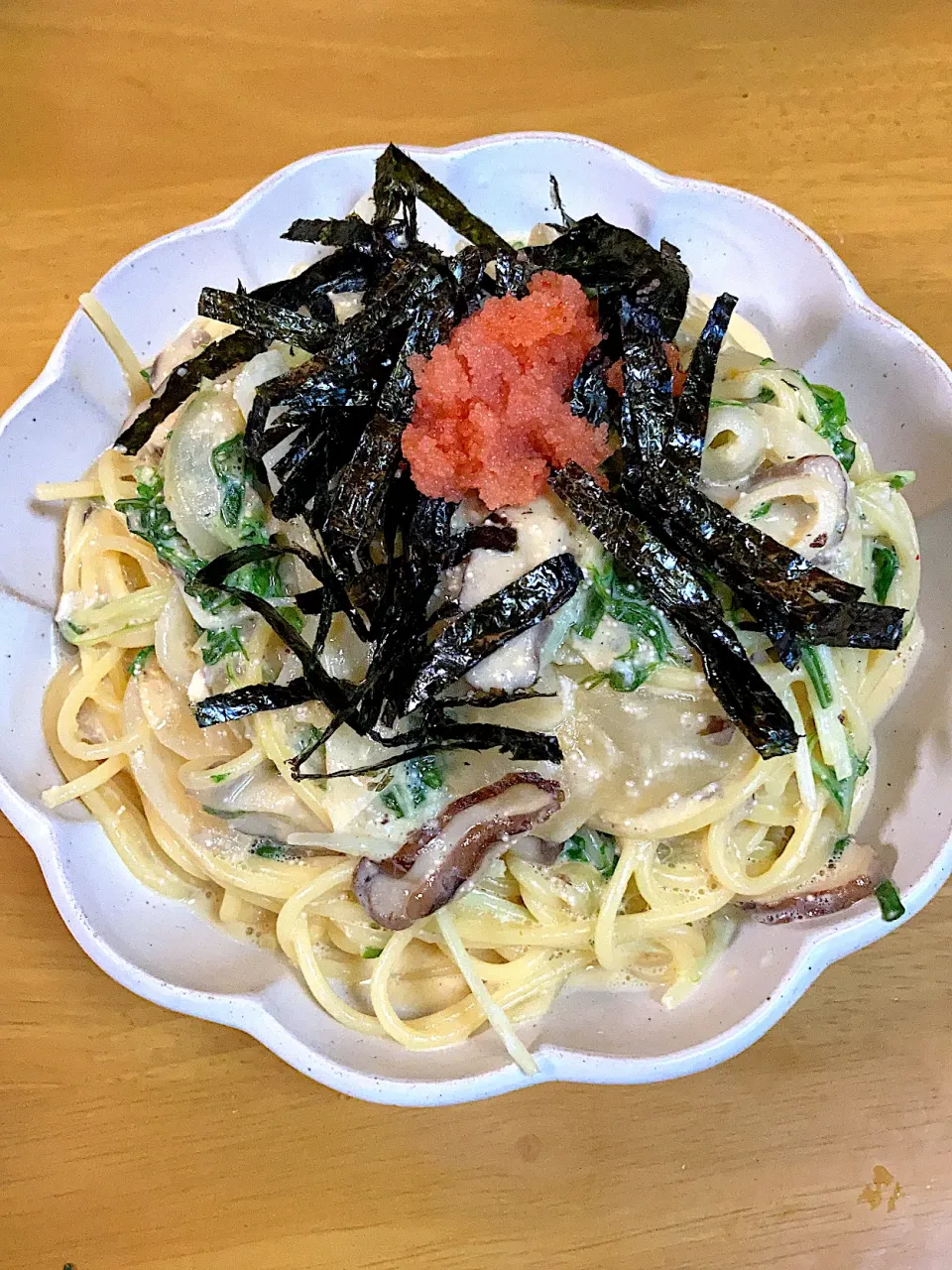 #明太子クリーム和風パスタ|𝕜𝕪𝟙𝟘𝟚𝟘𝟙𝟠さん