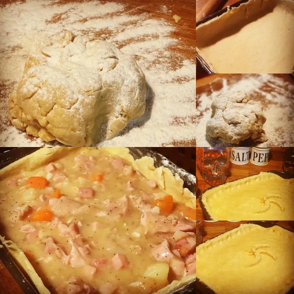 Just made Chicken & Pancetta cream Pie with Short Crust Pastry Ready for the Oven #chickenpie #homemade #ilovecooking #chefemanuel|Emanuel Hayashiさん