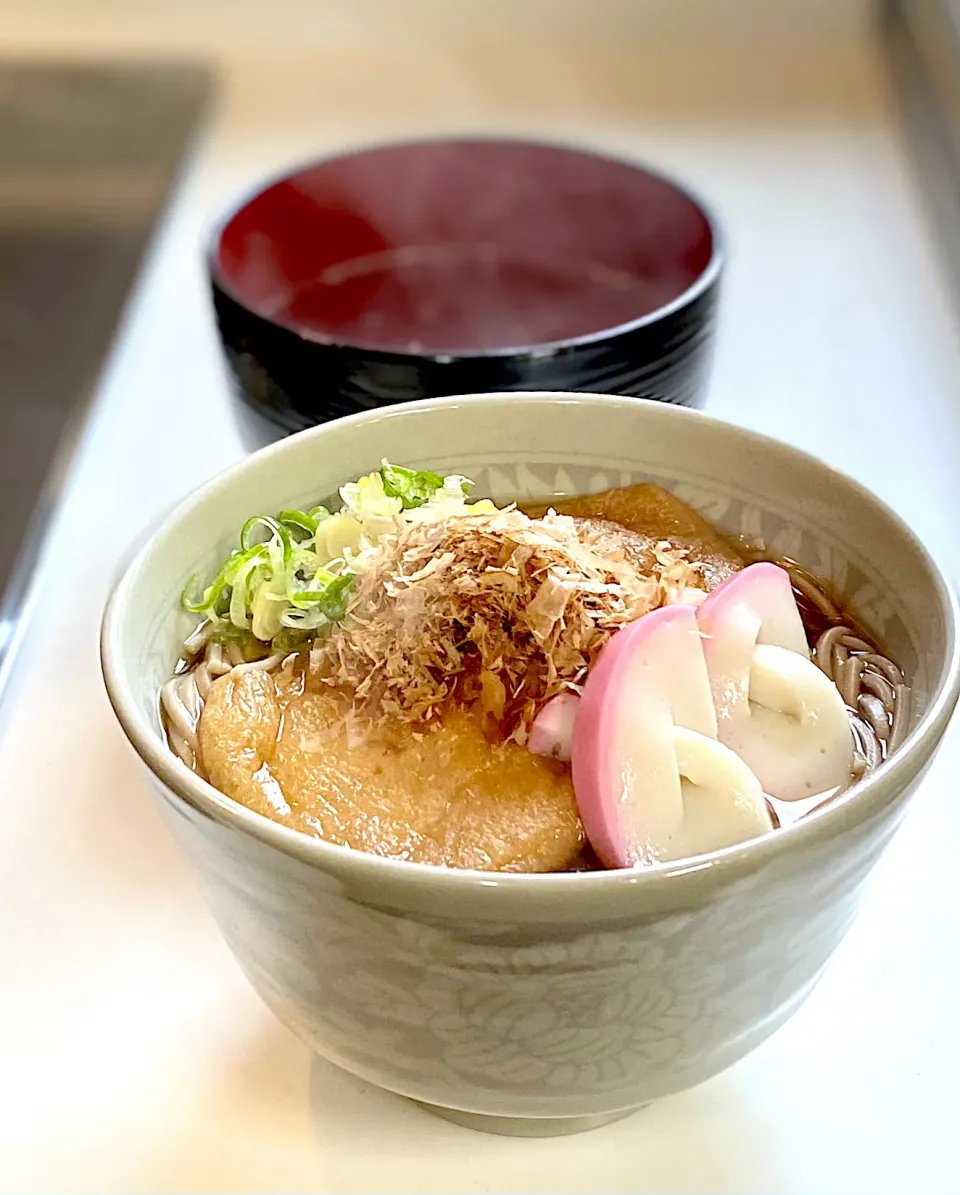 手作り麺つゆで温蕎麦|かっちゃん杉さん