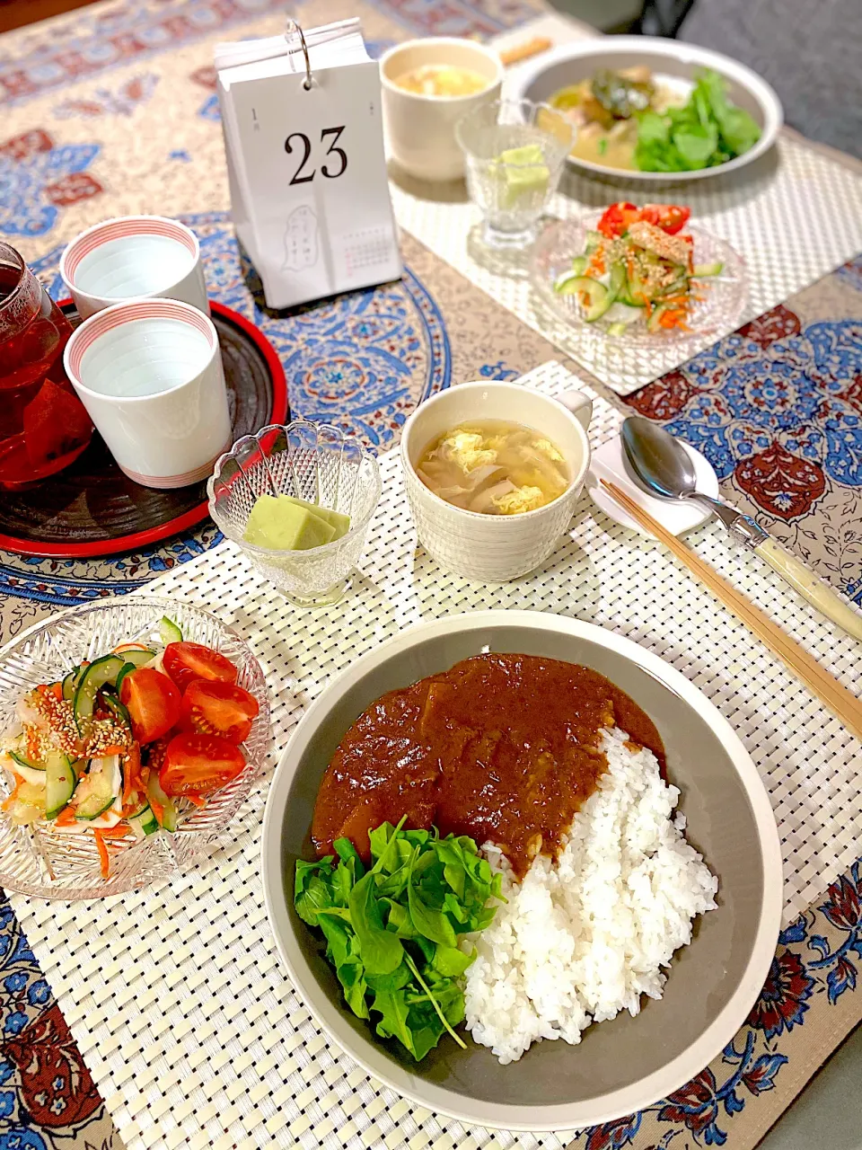 レトルトカレーで夕食|papinさん