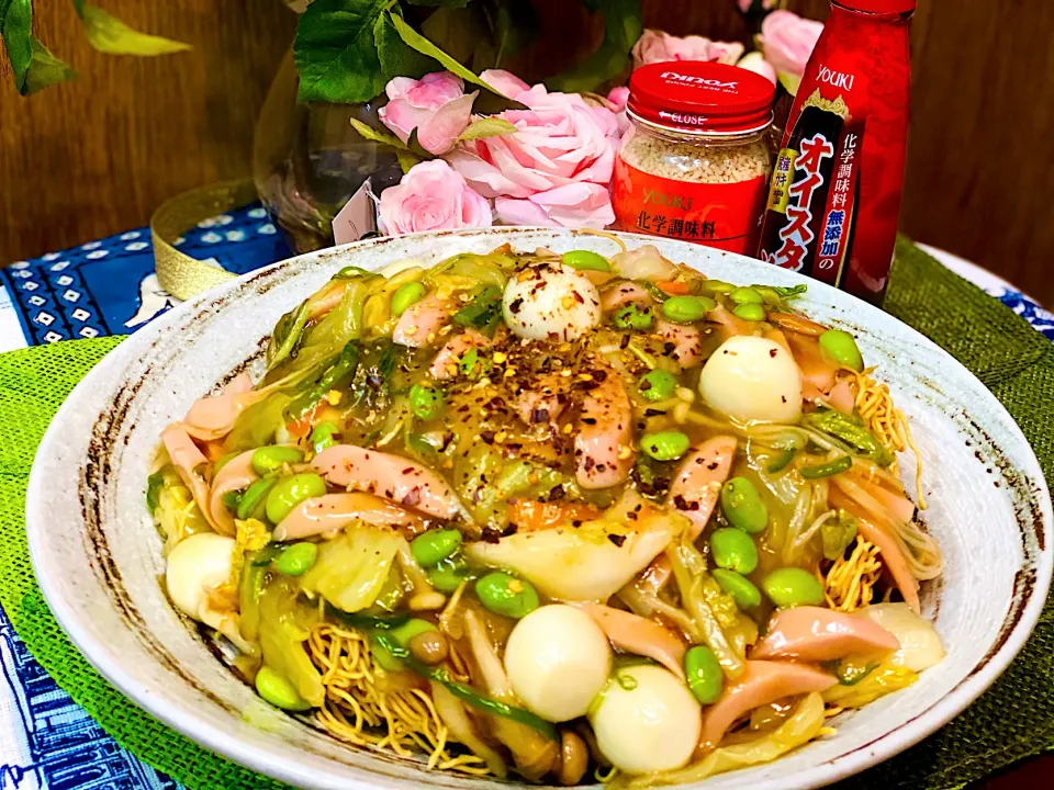 五目あんかけ焼きそば|おりぃさん