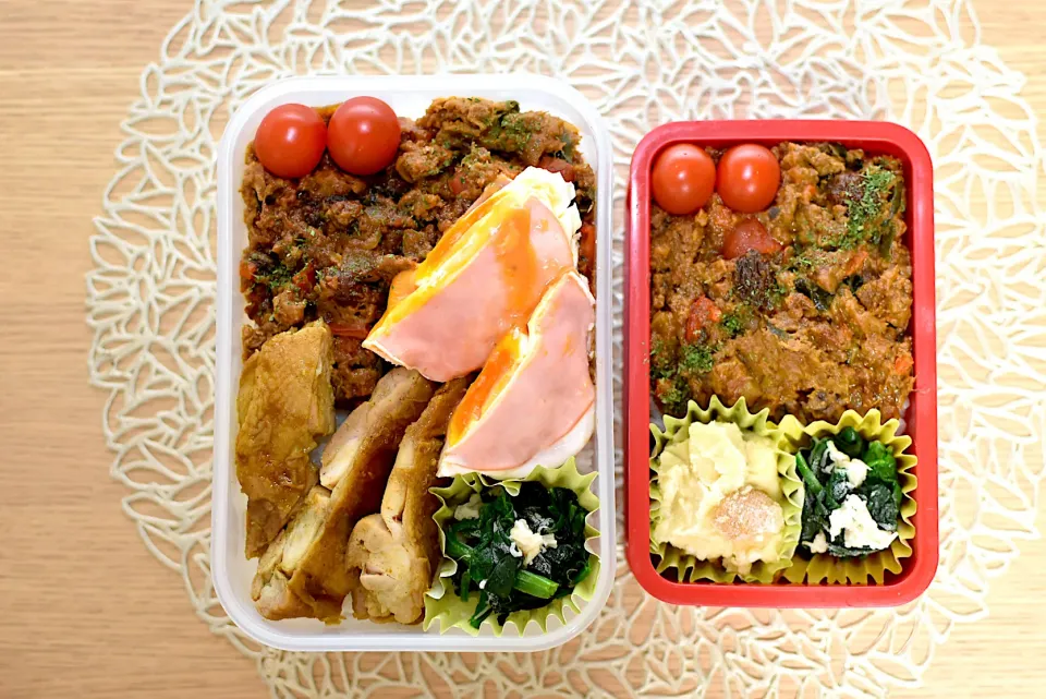 #お弁当 #息子弁当 #高校生男子弁当 #男子弁当 #高校球児弁当 #作り置き弁当 #作り置き #常備菜 #豊かな食卓 #のっけ弁 #タッパー弁当 #自分弁当 #キーマカレー #鯖缶|dra-kichiさん