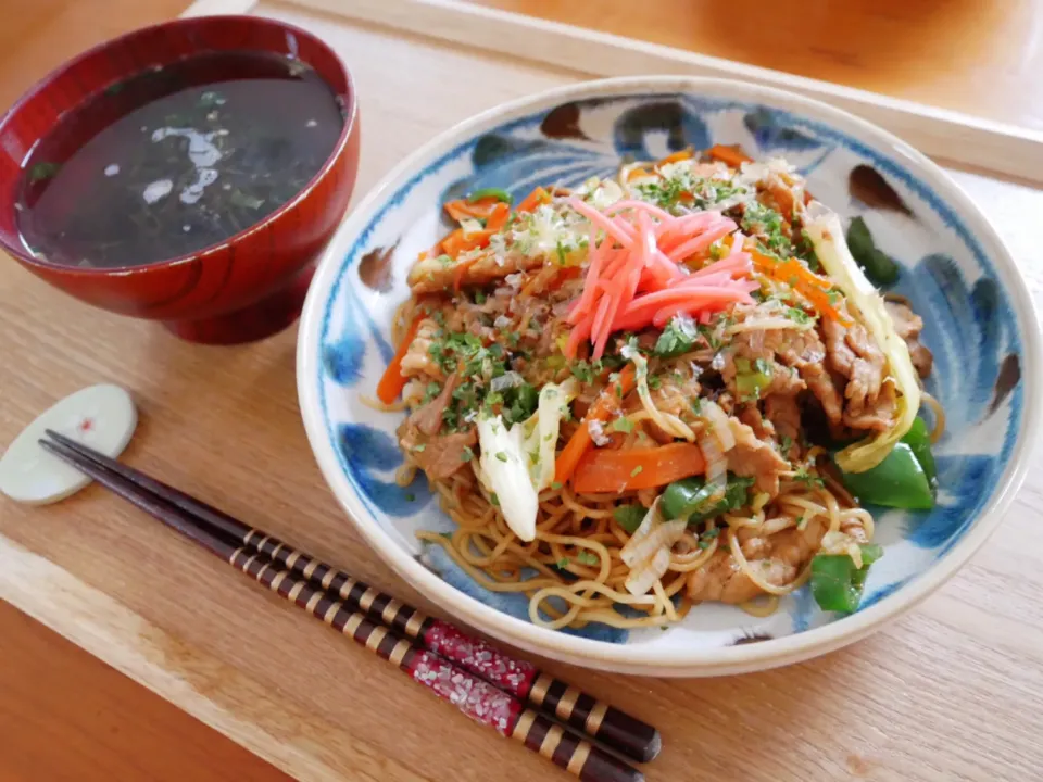 Snapdishの料理写真:21/01/24 ランチ♪ 焼きそば|ikukoさん