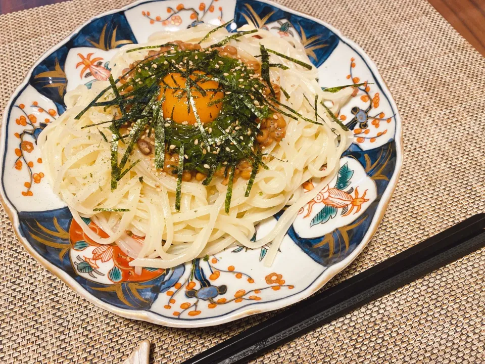 ネバネバぶっかけ稲庭うどん🥢|るかるんさん