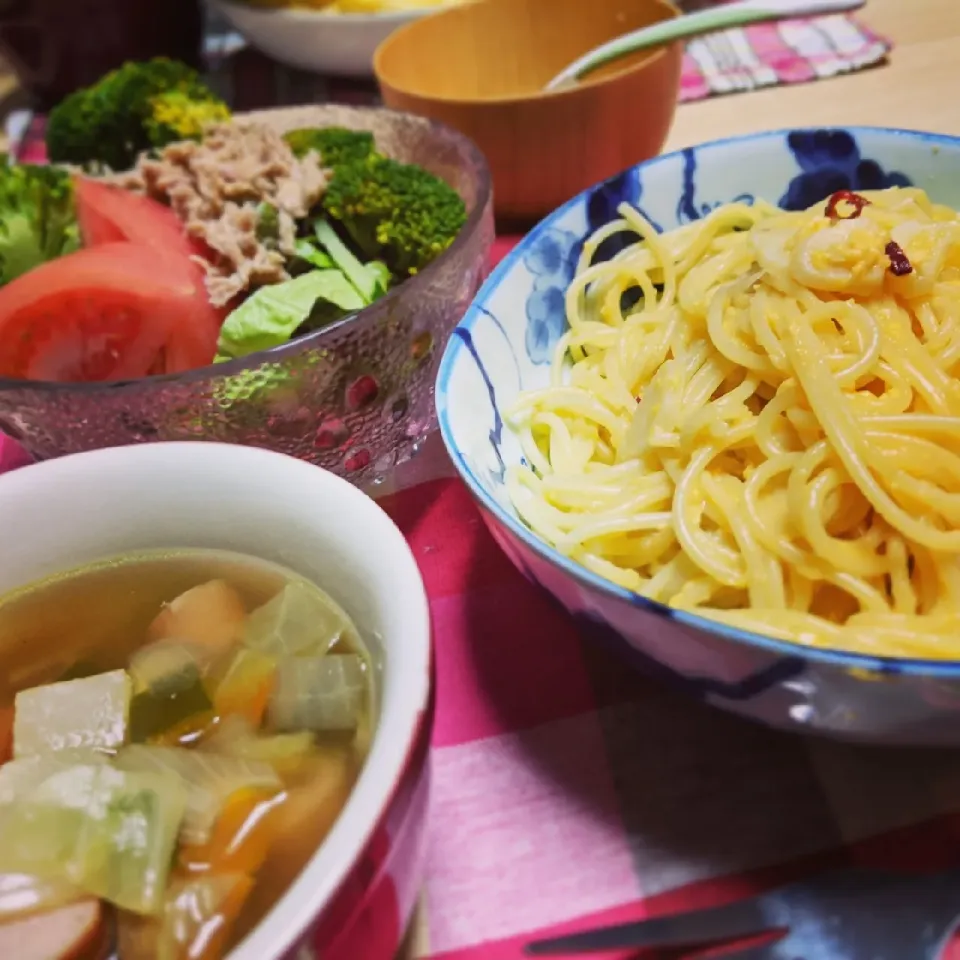 Snapdishの料理写真:ぺぺたま風🍝パスタ(^^)|ゆかさん