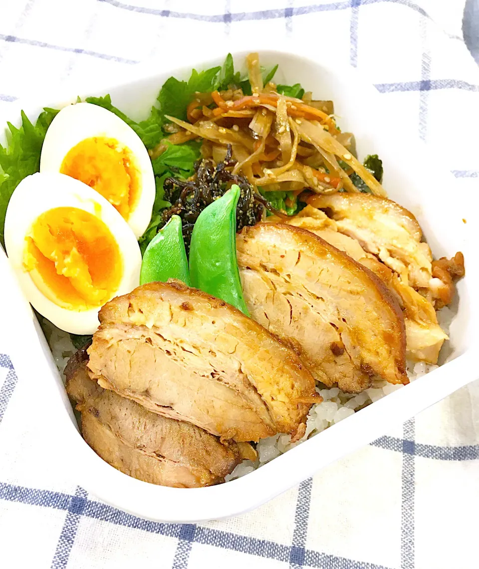 今日のパパ弁当は豚バラチャーシュー丼♪|key♪さん