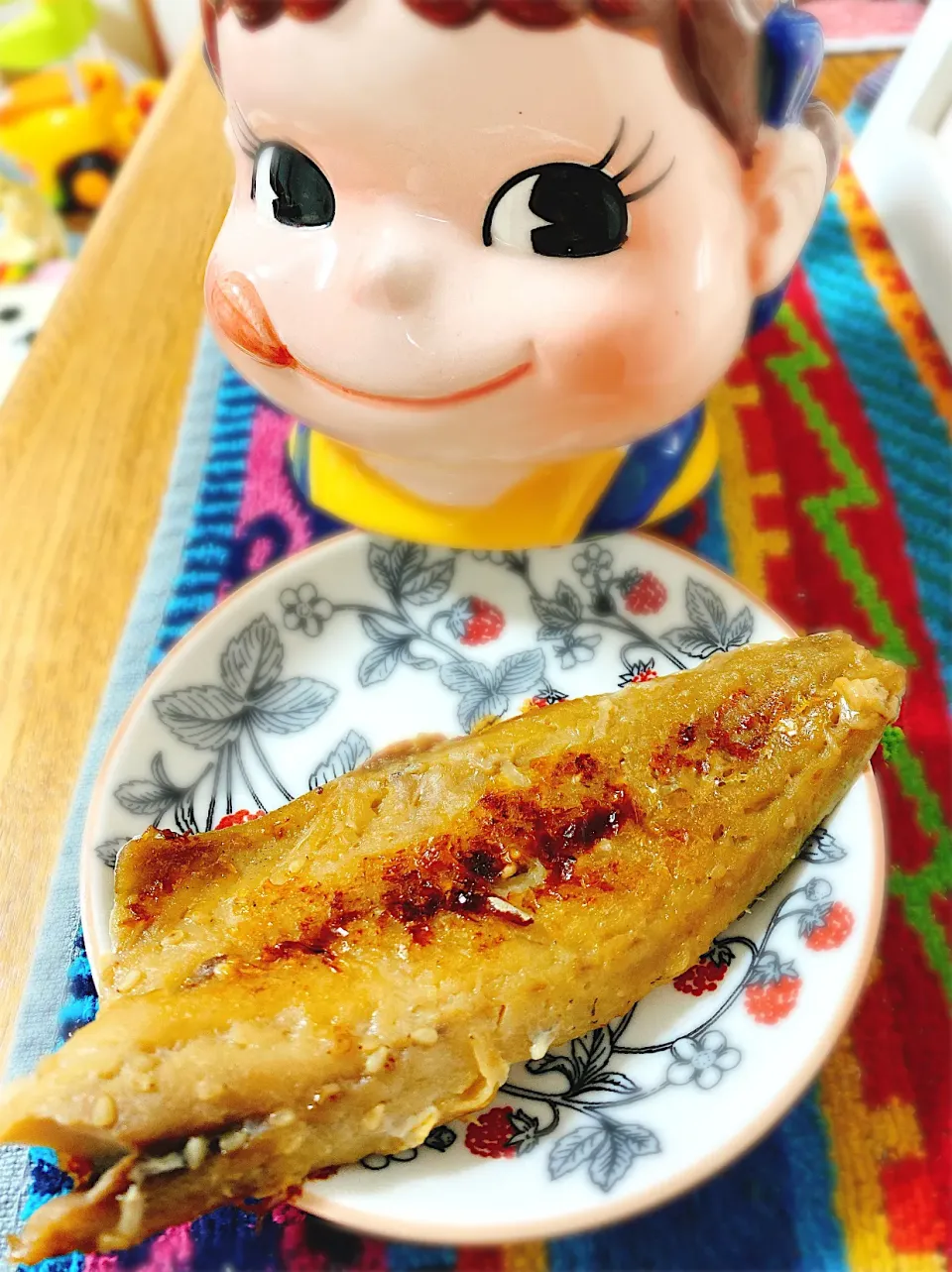 フライパンで焼いただけ♡骨抜き鯖の味醂干し。|ぽき。さん