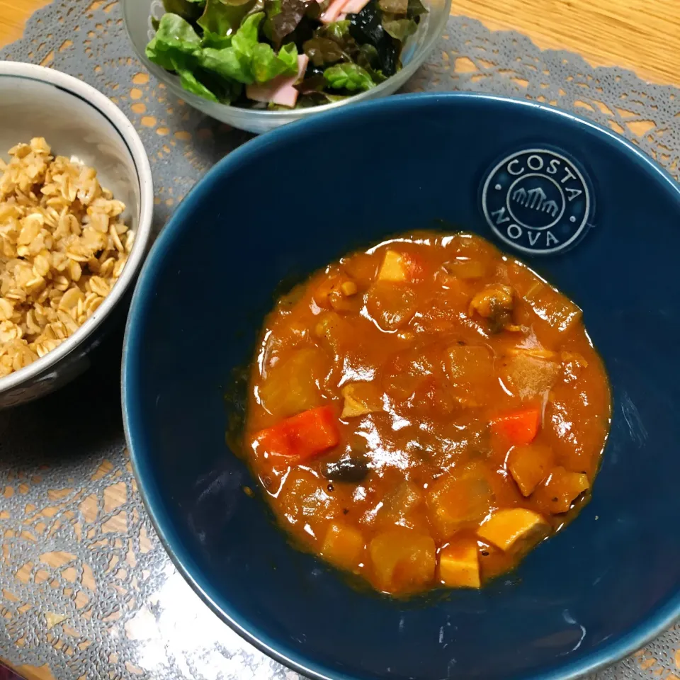 ミニストローネでスープカレー🍛|安侑美のロカボ日記✈︎さん