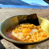 Snapdishの料理写真:シェラカップ チキンラーメン|よーこさん