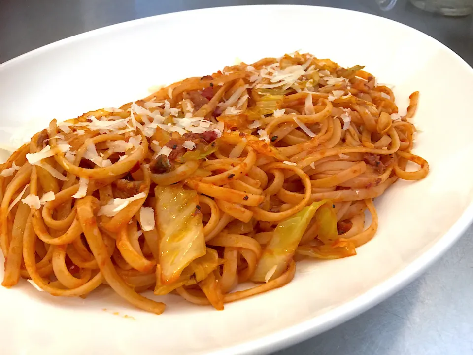 今日の賄い❗️自家製鰊アンチョビのナポリタン！|じゃっきーさん