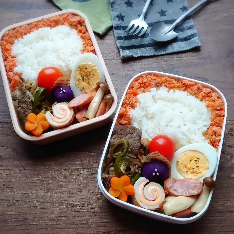 自家製鮭フレークご飯弁当|erinko0205さん