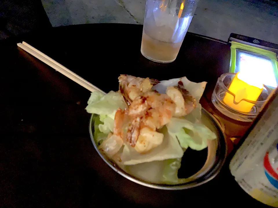 Snapdishの料理写真:🌈spicy HOLIC🌈oriental garlic shrimp🌈石垣島・登野城漁港内🌈|dabasyuさん