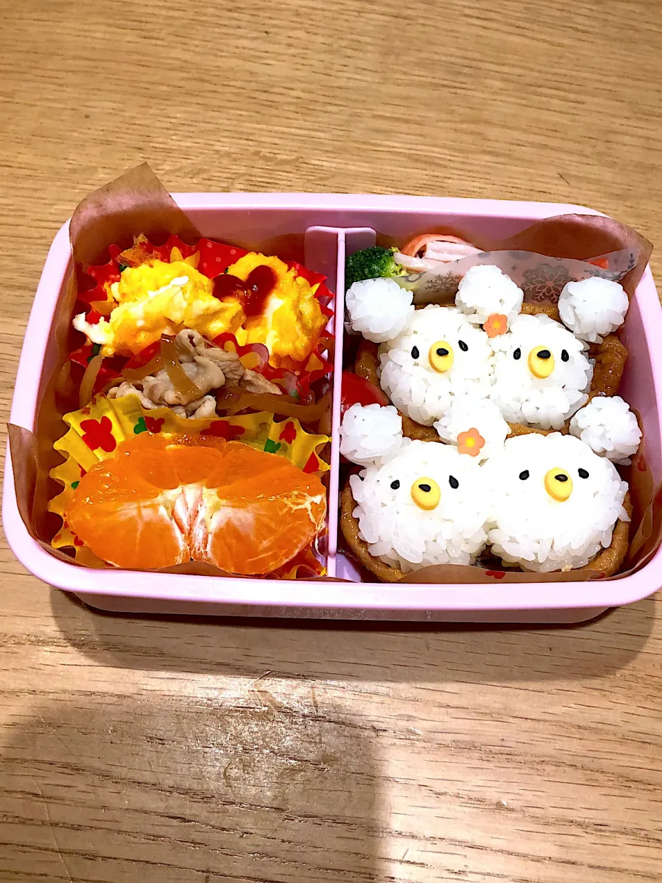 Snapdishの料理写真:しろくま稲荷弁当|はるmamaさん