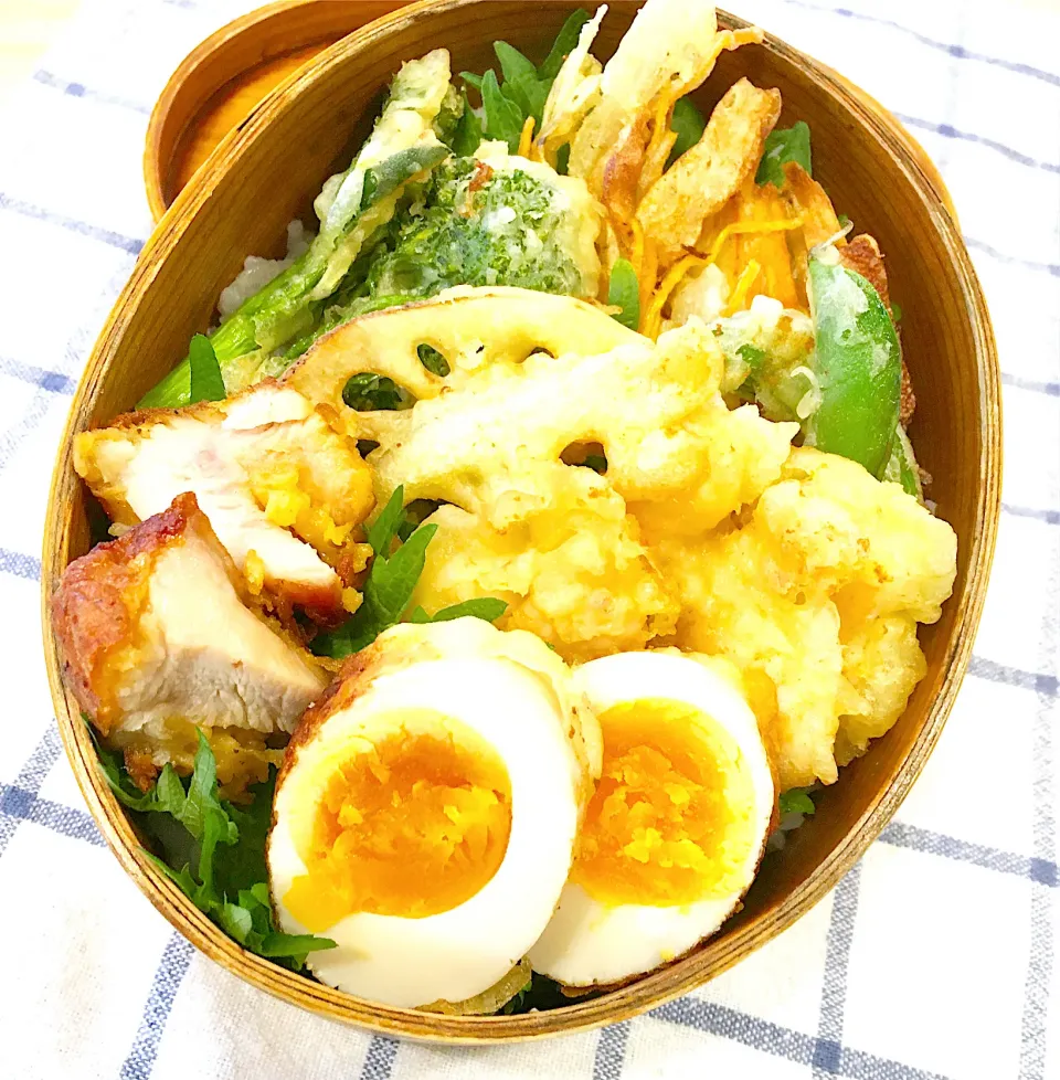 Snapdishの料理写真:今日のパパ弁当は天丼♪|key♪さん