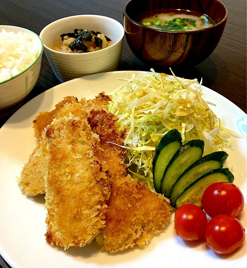 チキンカツの晩ご飯|mikaさん