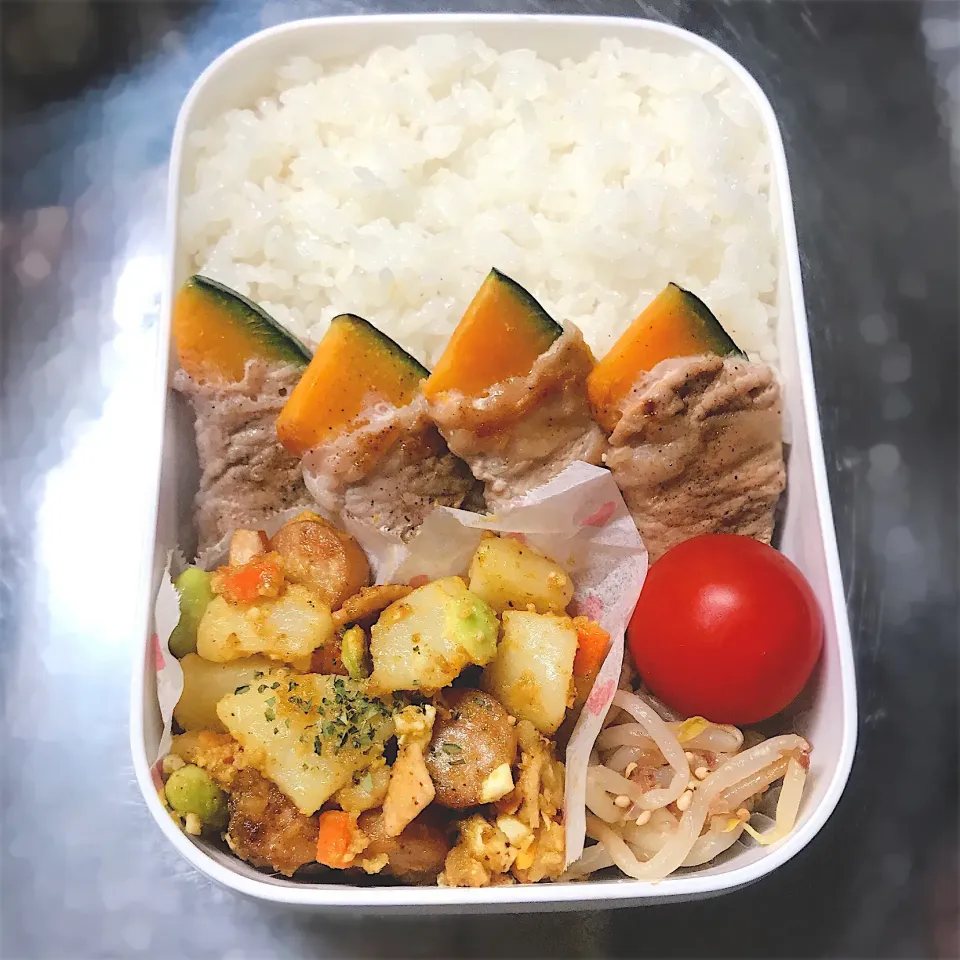 かぼちゃの肉巻き弁当|おいもさん