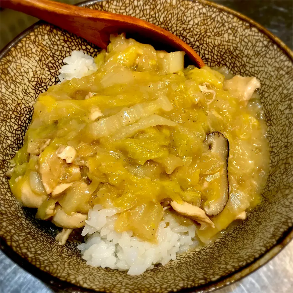 鶏肉と白菜のクリーム煮丼|deekay71さん