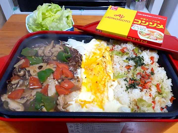 ホットプレートで勝ち飯スタジアム💪|たんごたんごさん