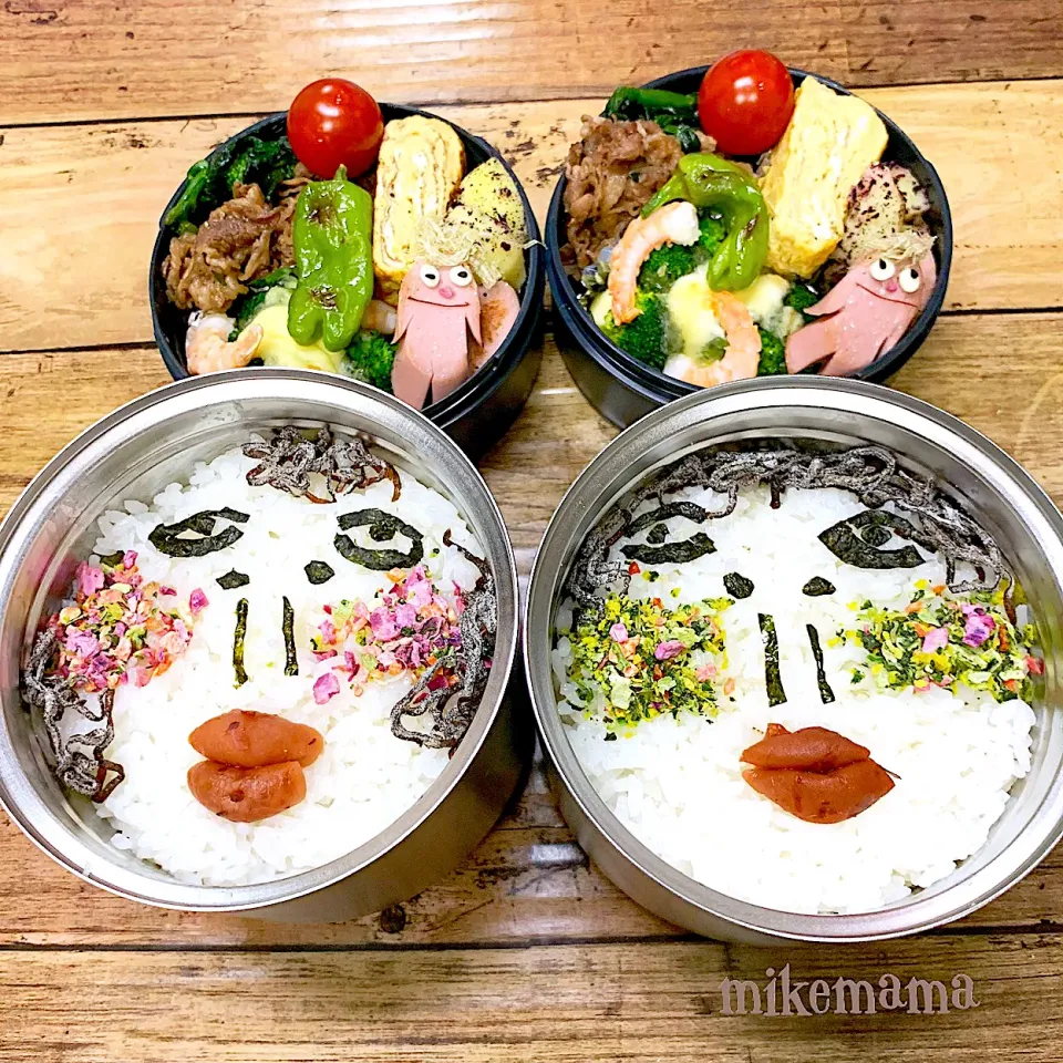 息子＆旦那顔弁当|miyukiさん