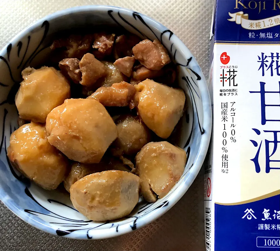 糀甘酒の素で 里芋と鶏肉の煮っころがし|ブンタさん