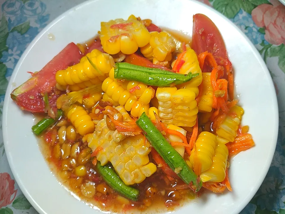 Spicy corn salad in Thail style|Boomerangさん