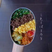 三色そぼろ弁当|ひなたさん