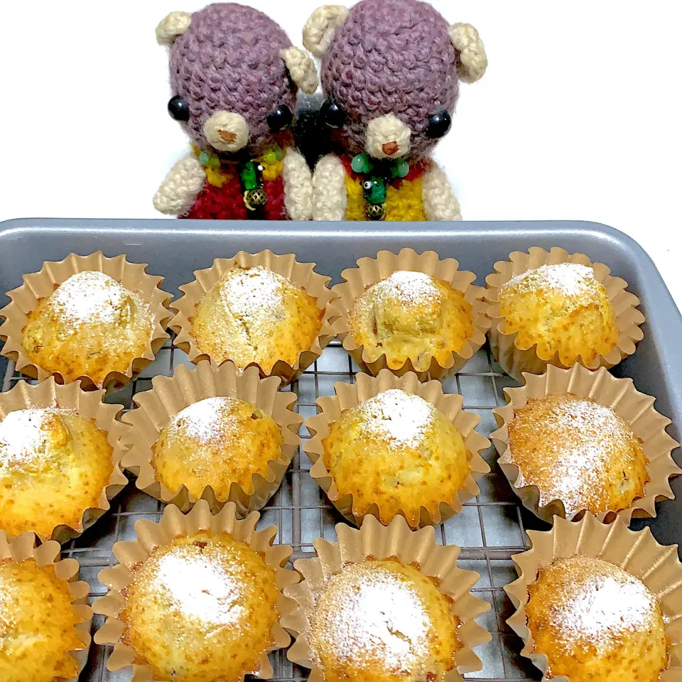 出勤間際に焼き上がったマフィン（╹◡╹）|chagashiさん