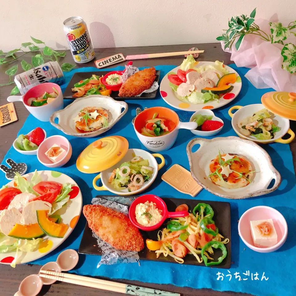 Snapdishの料理写真:おうちごはん / 野菜いっぱい|ぷらっとさん