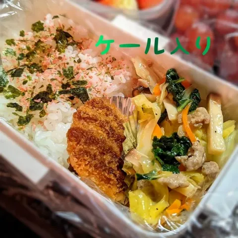 「ケール」を使ってみたSnapdishの料理・レシピ写真:ケール入り野菜炒め弁当