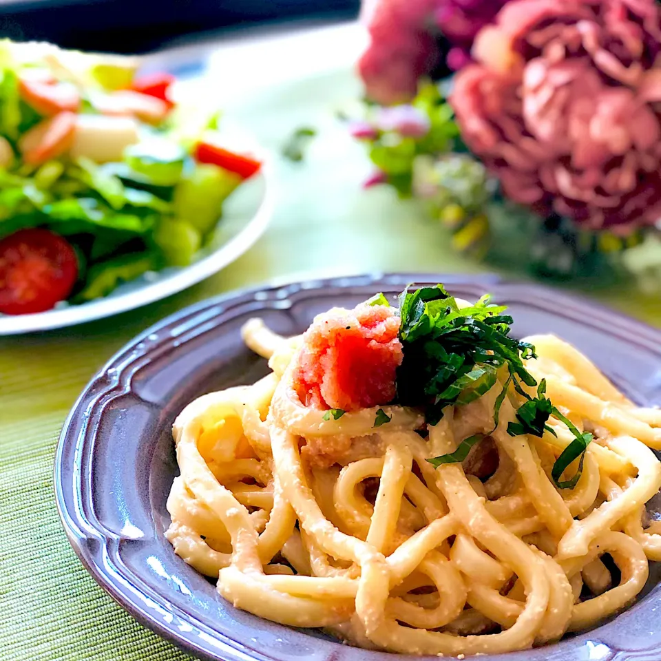 明太クリームパスタ風 焼うどん🍜|Rayさん