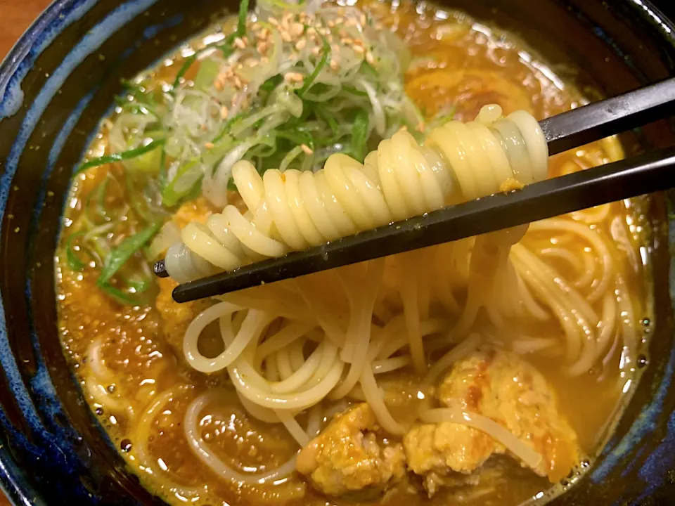 肉団子の出汁カレー温めん|半田手延べそうめんの店 阿波や壱兆さん