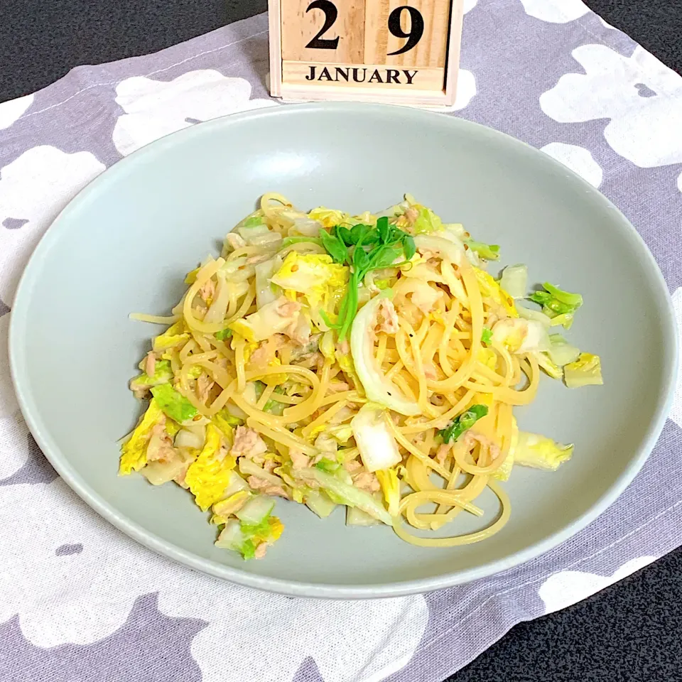 余り物副菜パスタ　少量のお湯で茹でるパスタ🍝|chanchiiさん