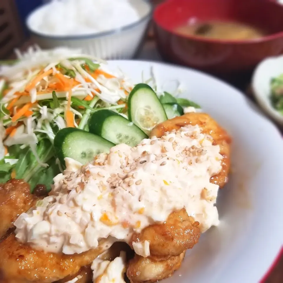 夕食◎チキン南蛮🐔|しょちちさん