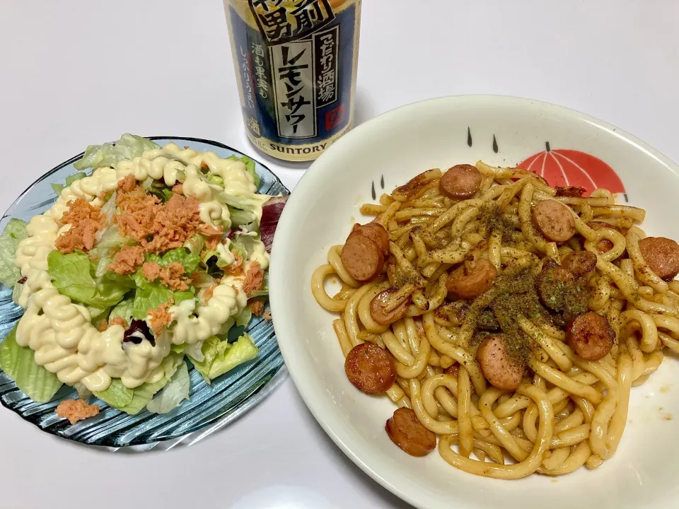 Snapdishの料理写真:今宵は、焼うどん（醤油派）|Kojiさん