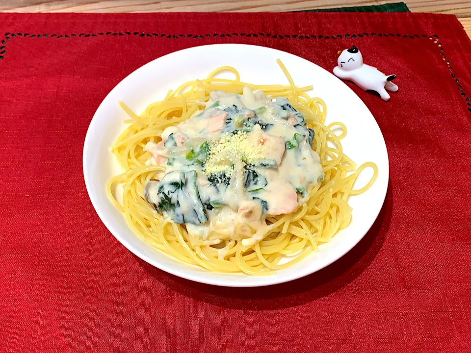 鮭とほうれん草のパスタ|京子さん