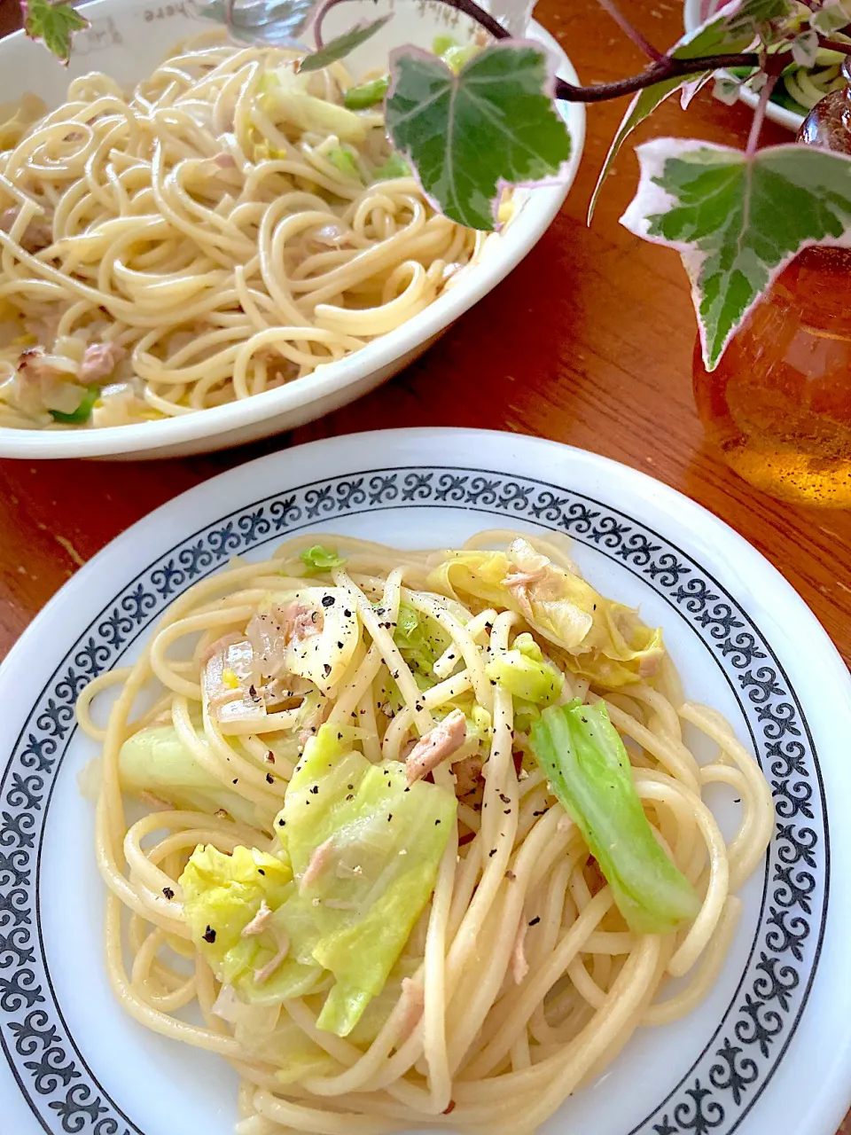 休日パパ飯キャベツとツナのパスタ🍝|NYKさん