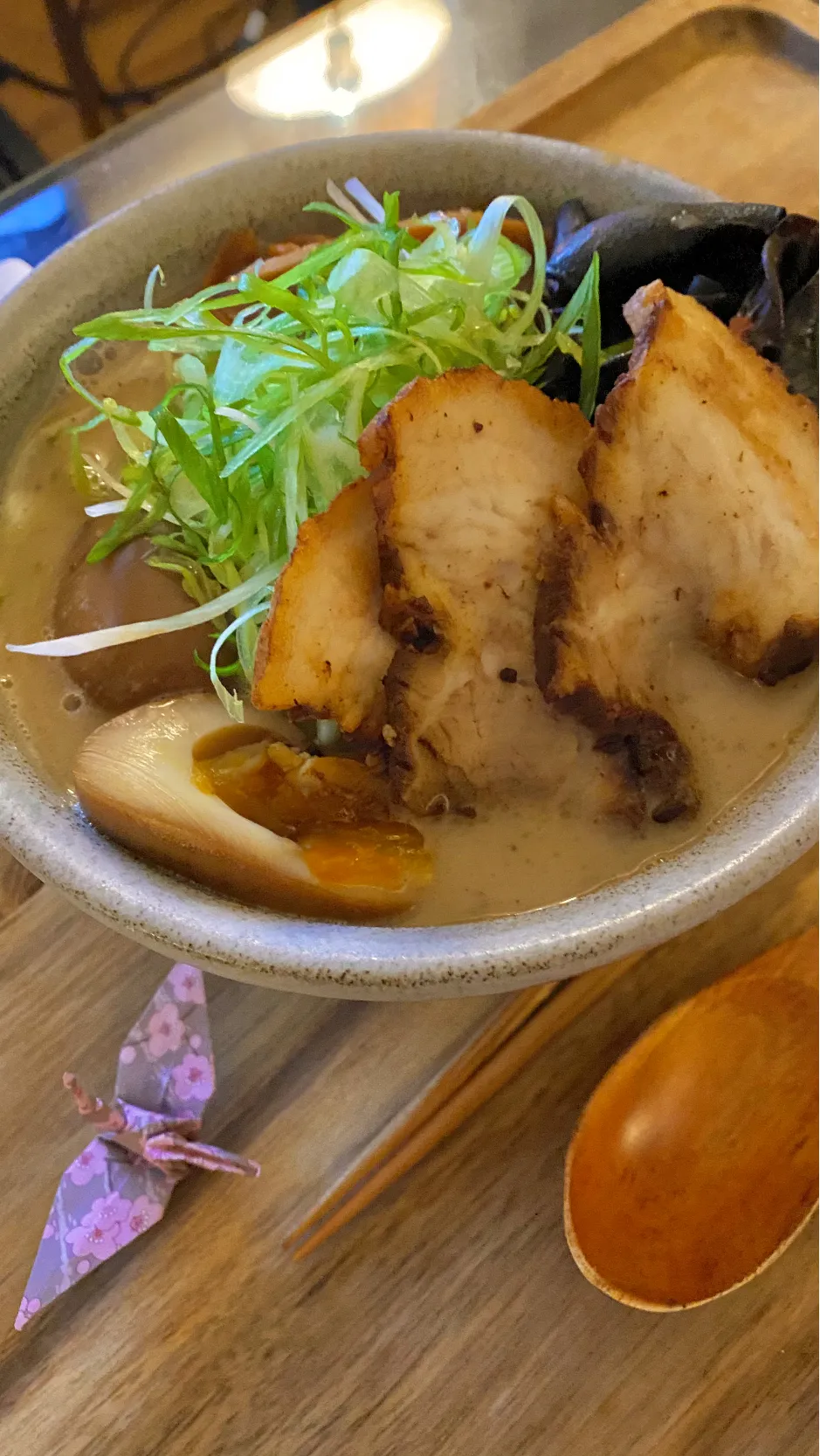 Snapdishの料理写真:夫の晩ご飯。豚骨ラーメン！|女神さん