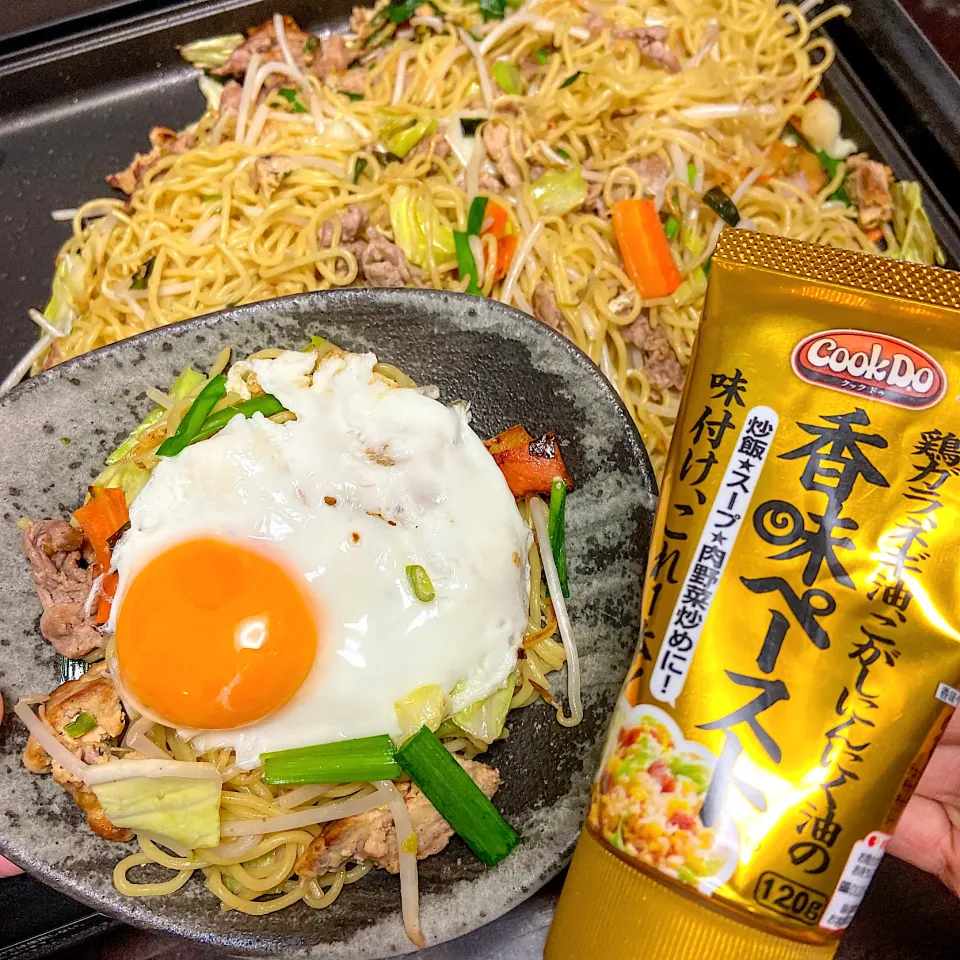 香味ペーストでスタミナ塩焼きそば✊️|hari-co ＊ はりこさん