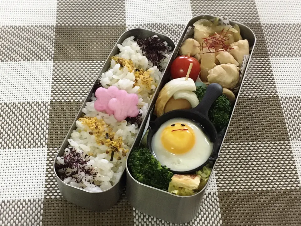 Snapdishの料理写真:旦那弁当～ササミと玉ねぎ煮|チムニーさん